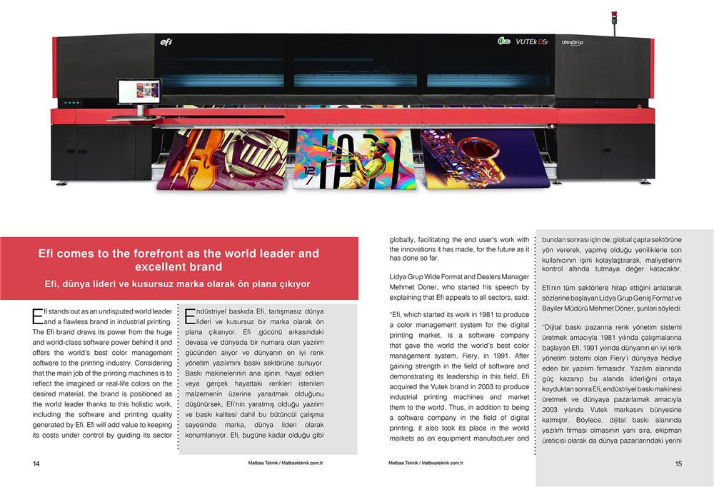 Efi, dünya lideri ve kusursuz marka olarak ön plana çıkıyor